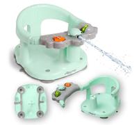 Interbaby Siège de Bain Bébé Antidérapant avec Ventouses | Transat de Bain Bébé 6-24 Mois | Anneau de Bain Bébé Sûr et Ergonomique | Siège Baignoire et Douche Stable et Confortable (Vert)