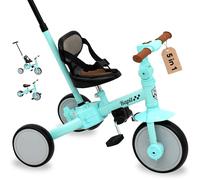 Interbaby Tricycle Bébé Évolutif 5 en 1 | Draisienne & Tricycle Enfant Transformable avec/sans Pédales | Poignée Parentale Réglable | Vélo Bébé 1 an à 5 Ans Évolutif (Verte)