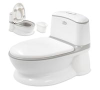 Interbaby Urinoir portable avec chaîne lumineuse et son de décharge Blanc 18 mois - 2 ans | Confortable, sûr, amusant | Porte-rouleau en papier, base antidérapante