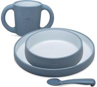 Interbaby Vaisselle pour enfants bleu set de 4 pièces