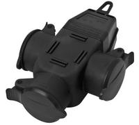 interBär 9007-004.01 Adaptateur triple caoutchouc 230 V noir IP44