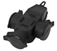 interBär 9007-004.01 Adaptateur triple caoutchouc 230 V noir IP44