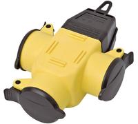 interBär 9007-006.01 Adaptateur triple caoutchouc 230 V jaune IP44
