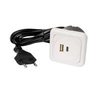 interBär 9016-018.81 x3 Prise de charge USB une pièce avec USB, avec USB-C® IP20 blanc