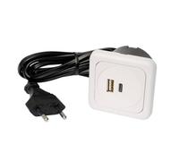 interBär 9016-018.81 x3 Prise de charge USB une pièce avec USB, avec USB-C® IP20 blanc
