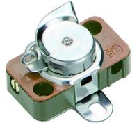 interBär Interrupteur à tirette à encastrer, guide-câble frontal, avec plaque de fixation, Bouton + interrupteur, Marron