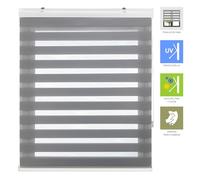 INTERBLIND Store Enrouleur Jour et Nuit Premium Dimensions 100 x 180 cm avec galerie - Store Nuit et Jour Double Tissu 97 x 175 cm