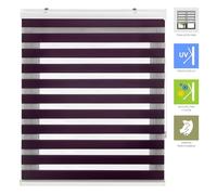 INTERBLIND Store Enrouleur Jour et Nuit Premium Taille 140 x 180 cm avec galerie - Store Nuit et Jour Double Tissu Dimensions 137 x 175 cm