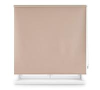 INTERBLIND Store Enrouleur Opaque Lisse Premium - Store Enrouleur occultant 140 x 175 cm Largeur par Hauteur - Store occultant 137 x 170 cm - Store Thermique Ivoire - Store Isolant lumière, Froid et