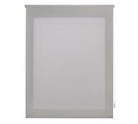 INTERBLIND Store Enrouleur Transparent Lisse de qualité supérieure - 120 x 250 cm (l x H) - Dimensions du Tissu : 117 x 245 cm - Argenté - pour fenêtre