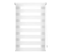 INTERBLIND Store Nuit et Jour d'installation sans Outil - Store EasyFix sans perçage - Dimensions 100 x 130 cm - Store sans perçage - Dimensions : 97 x 125 cm - Store Jour et Nuit - Blanc