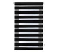 INTERBLIND Store Nuit et Jour d'installation sans Outils Store Enrouleur EasyFix Dimensions 42 x 180 cm de Haut - Store sans perçage Taille Tissu 39 x 175 cm - Store Nuit et Jour Noir