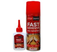 Interbond Colle Cyanoacrylate Extra Forte 50g Avec Activateur Et Spray D'accélération 200ml-Colle Néoprène Rapide Et Professionnelle-Super Glue Colle Pour Bois,Céramique,Plastique Et Tout