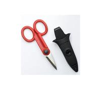 Intercable 16013 Ciseaux D'Electricien Avec Etui De Protection Petit Rouge