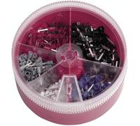 Intercable 181385 Assortiment dembouts simples 0.5 mm², 0.75 mm², 1 mm², 1.5 mm², 2.5 mm² bleu, jaune, rouge, blanc 400 parties