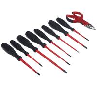Intercable Lot de 8 tournevis ao1714 avec ciseaux F1, Rouge