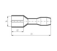 Intercable Intercable Cosse plate ICIQ145FHVI 0,5-1 mm² 4,8 x 0,5 Quantité:100