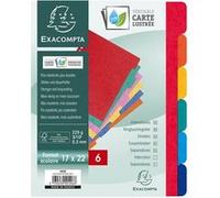 EXACOMPTA Jeu d' intercalaires carte lustrée 225g 6 positions format écolier 17x22cm