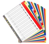 Exacompta – Intercalaires Réf. 90E en polypropylène, 20 onglets A–Z couleur, A4 maxi