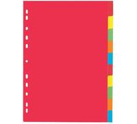 Intercalaire carton - PAGNA - A4 - 10 touches - 5 couleurs
