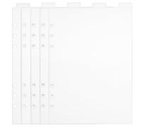 Intercalaire de Cahier A5 à 6 Trous en Pvc, Onglets Détachables | Design Transparent Blanc, Repérage Rapide et Étiquetage de Sections, pour Cahiers D’étude et Rapports