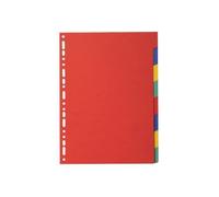 Exacompta Intercalaires Réf. 2008E – carte coloris vifs recyclée 220 g/m², 8 onglets neutres, A4