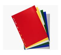 Intercalaire exacompta polypropylène 12/100e 6 touches a4 coloris assortis