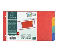 Intercalaires Exacompta carte forte 12,5x20cm 4 positions G