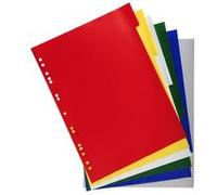 Intercalaires 6 touches couleurs polypro. 130 mic G