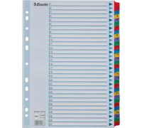 Intercalaires A4 31, Touches Et Bande Perforée Renforcées En Mylar, Carton Résistant, Bleu, 31 Onglets Avec Table Des Matières, 100164
