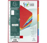 EXACOMPTA Intercalaires carte lustrée 400g 6 positions - A4 - Couleurs assorties