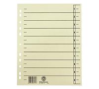 Intercalaires A4 Chamois 1-9 230 g Lot de 100 cartons recyclés (1463)