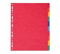 Intercalaires A4 maxi carte lustrée 225 g 10 positions - 1 jeu