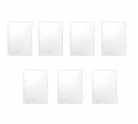 Intercalaires A5 à 6 trous, 7 feuilles de séparation en plastique avec onglet latéral, intercalaires blancs insérables pour classeurs, cahiers, agendas, journaux