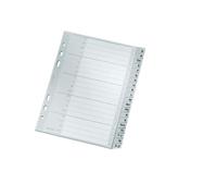 Intercalaires A5 Touches A-Z, 20 Feuilles, Extra-Large, Gris, Onglets Renforcés En Plastique Résistant Avec Table Des Matières