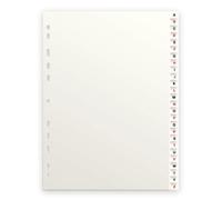 Intercalaires alpha A4, 26 positions A-Z, en carte 160g/m², coloris blanc