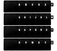Intercalaires alphabétiques de A à Z avec onglets de l'alphabet horizontaux et verticaux pour disques vinyles - Guides d'organisation pour albums, CD, DVD, médias, livres, étagères de rangement