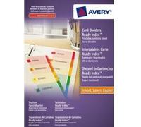 Intercalaires Avery personalisables ready index A4 - jeu de 6 G