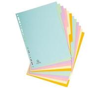 Exacompta Intercalaires carte pastel 170 g Forever 12 positions A4 couleurs assorties
