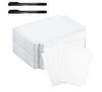 Intercalaires Cartes, Pp Séparateurs de Cartes, Séparateurs de Tri de Cartes Réutilisables, pour Cartes de Jeux, 100 Pièces 95 x 70 mm Intercalaires de Cartes, Blanc