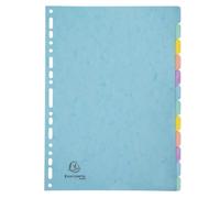 Intercalaires carton A4 12 touches EXACOMPTA Aquarel pastel