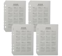 Intercalaires de Classeur A5 4pcs en Plastique Blanc 6 Trous