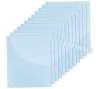 Intercalaires de classeur avec pochettes A4 bleu PP intercalaires de poche avec 12 onglets sujet translucide insérable pour classeur à 3 anneaux pour le travail scolaire, les projets bureau...