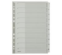Intercalaires en carton mylar, chiffres, A4, 1-10,gris