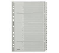 Intercalaires en carton mylar, chiffres ,A4, 1-20,gris