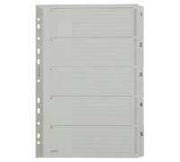 Intercalaires en carton mylar, chiffres, A4, 1-5, gris