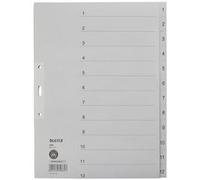 Intercalaires en papier naturel, numéroté, format A4