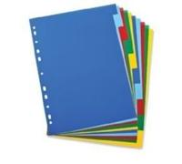 Intercalaires En Plastique A4 10 Positions Couleurs Oxford 100205063