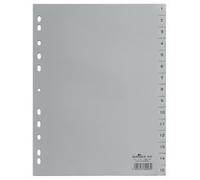 Intercalaires en plastique, chiffres, A4, 15 touches