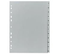 Intercalaires en plastique, chiffres, A4, 31 touches